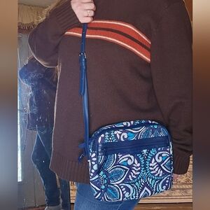 Vera Bradley Blue Pattern Crossbody Purse
